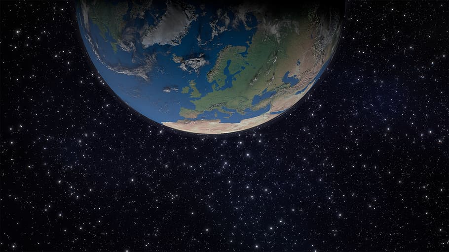 earth, europe, space, globe, continents, 3d-model, astronomy HD wallpaper