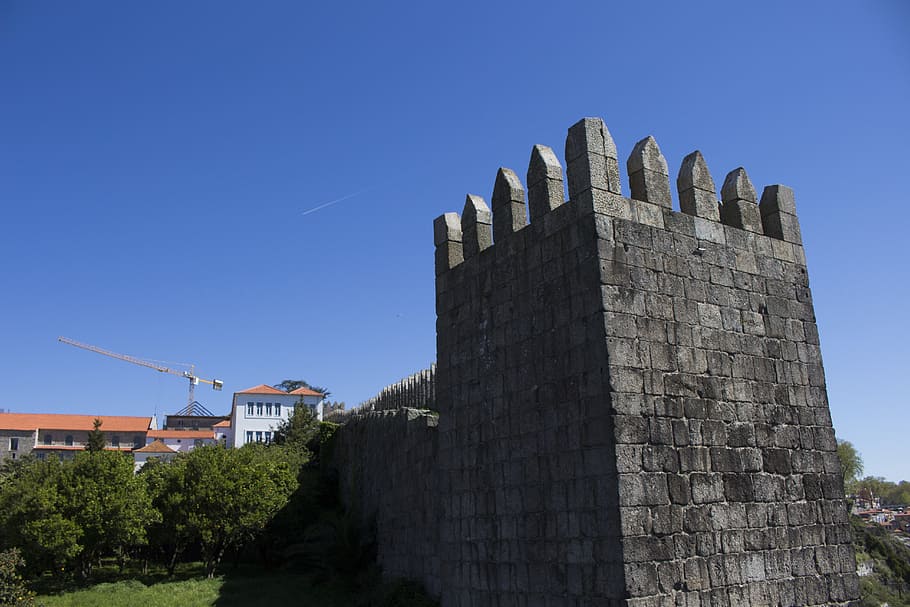 castle, wall, architecture, old, fortress, historic, europe HD wallpaper