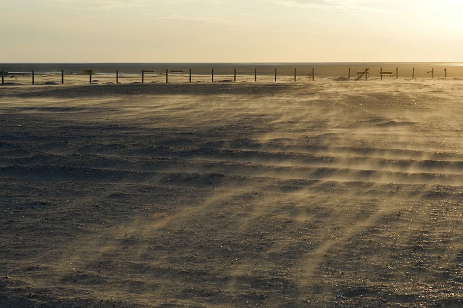 Beach, Sand, Sun, Sand Beach, Wind, sand drift, color, mood HD wallpaper