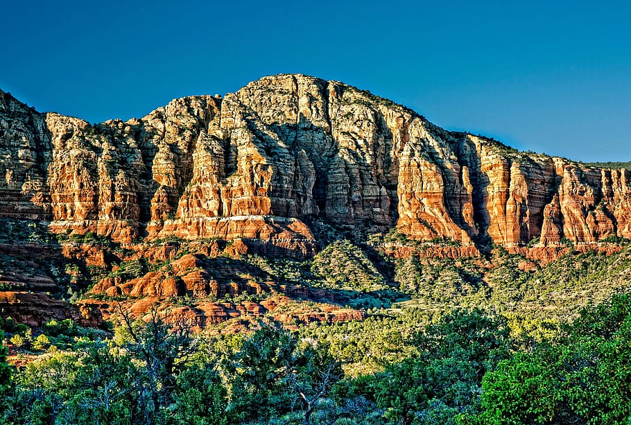 sedona, mountains, vortex, arizona, nature, landscape, desert, HD wallpaper