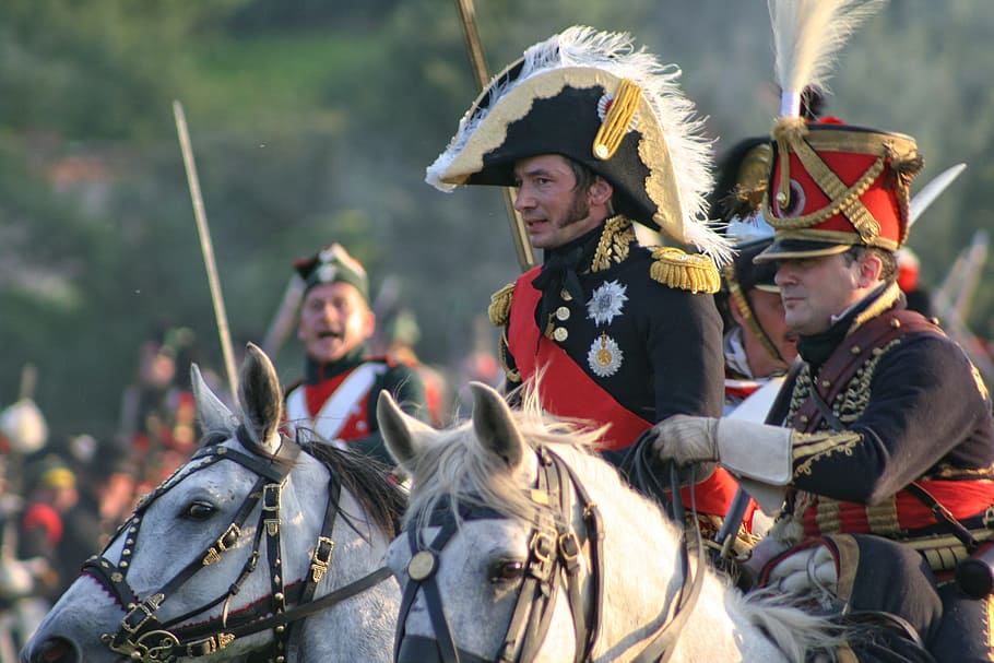 Belgium, Waterloo, Folklore, Napoleon, time, horse, people HD wallpaper