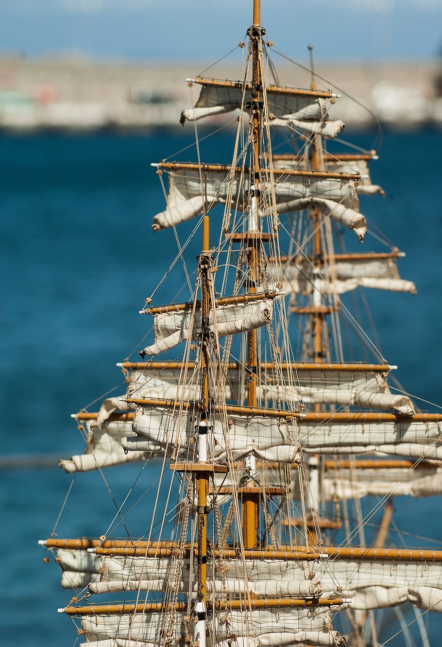 Sailboat, Sails, Rigging, Marin, Mats, nautical vessel, mast HD wallpaper