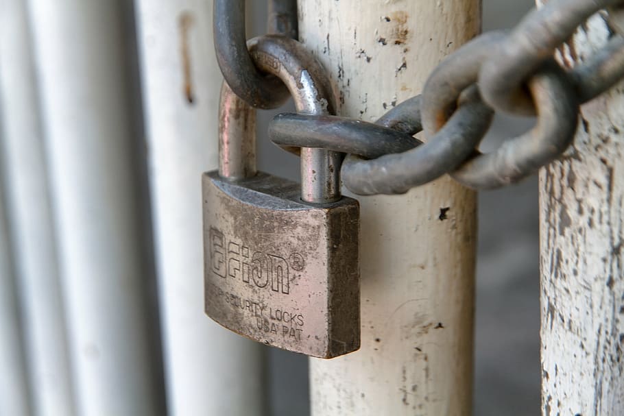key, lock, chain, metal, security, safety, connection, protection HD wallpaper