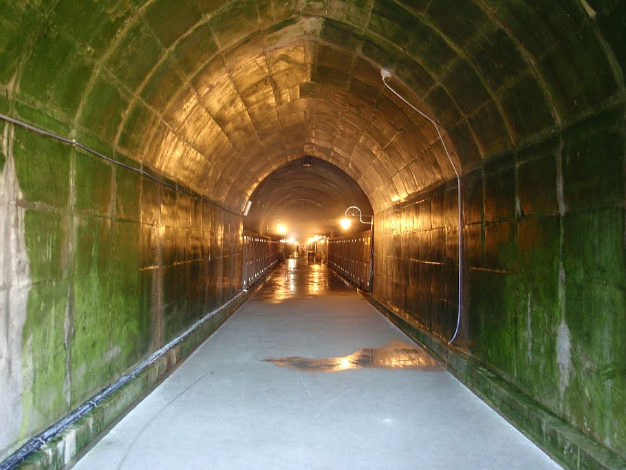 muju, wine cave, light, architecture, tunnel, illuminated, direction HD wallpaper