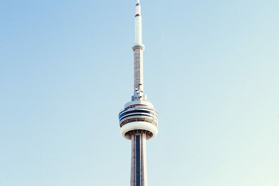photography of tower, CN tower low-angle photography at daytime