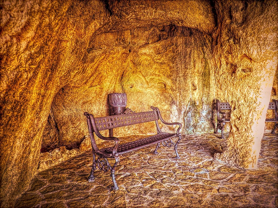 cavern, ancient, rock, nature, geology, natural, underground HD wallpaper
