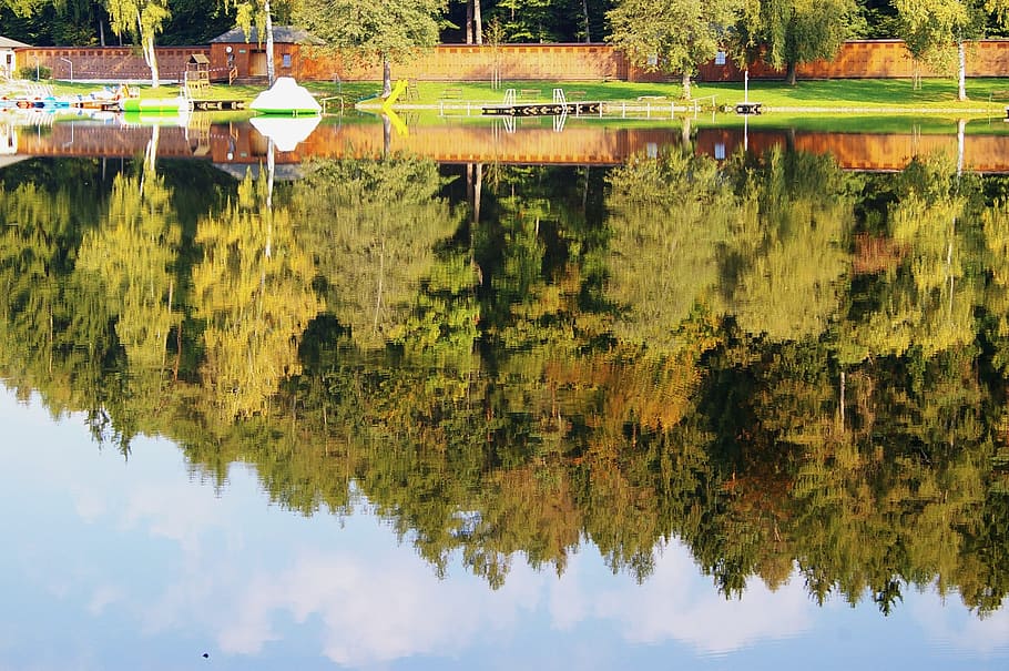 Austria, Water, Lake, Fall, Autumn, reflections, nature, outside HD wallpaper