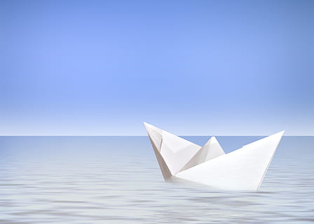 papierschiff, boot, folded, water, paper, origami, tinker, children HD wallpaper