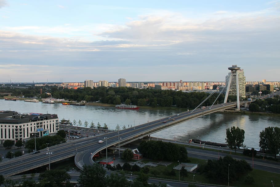 Bratislava, Slovakia, Danube, Bridge, architecture, built structure HD wallpaper