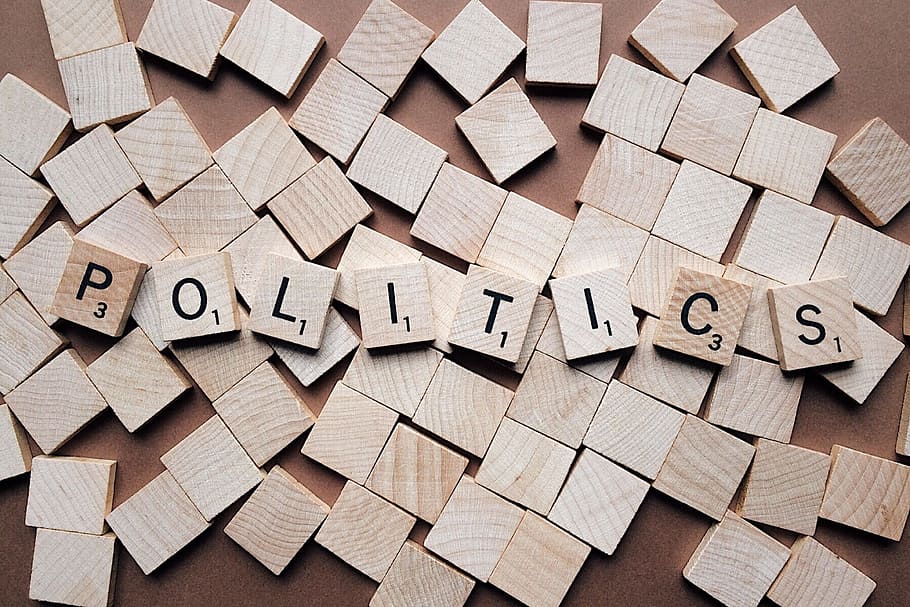 politics print cube on top of wooden cubes, Political, Election, HD wallpaper