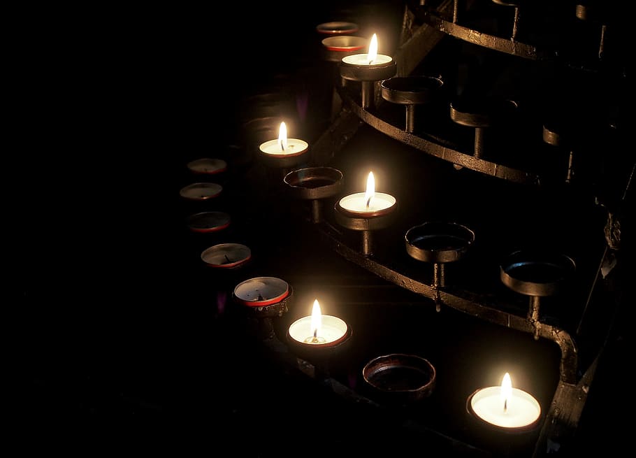 dark, candlelight, candles, burning, flames, illuminated, public domain images HD wallpaper