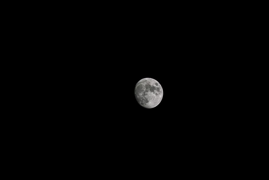 moon, astronomy, luna, eclipse, lunar, dark, full moon, sky HD wallpaper