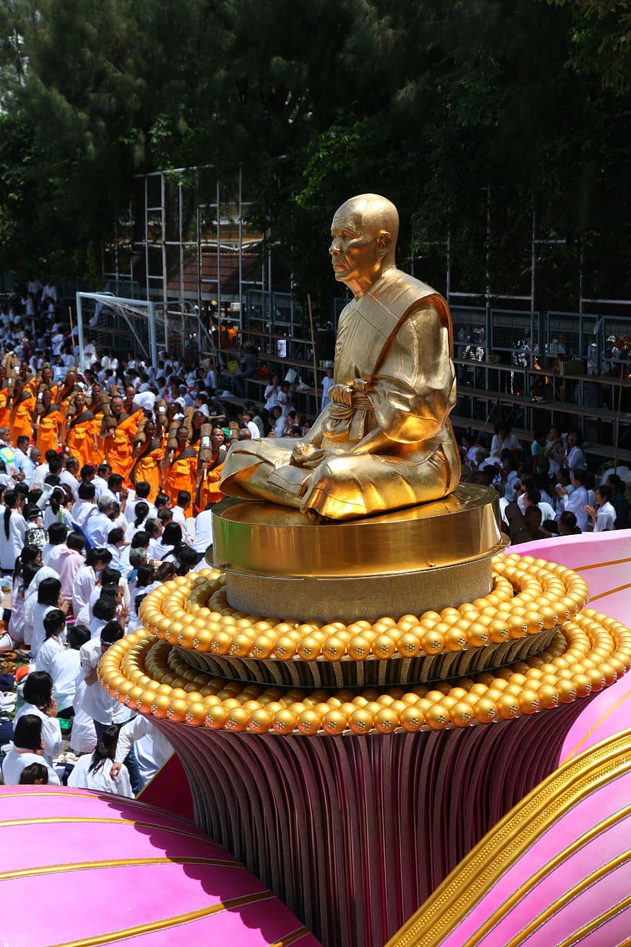 budha, monk, gold, buddhism, phramongkolthepmuni, dhammakaya pagoda HD wallpaper
