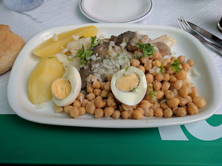 chickpeas, potato, egg, healthy eating, food, food and drink HD wallpaper