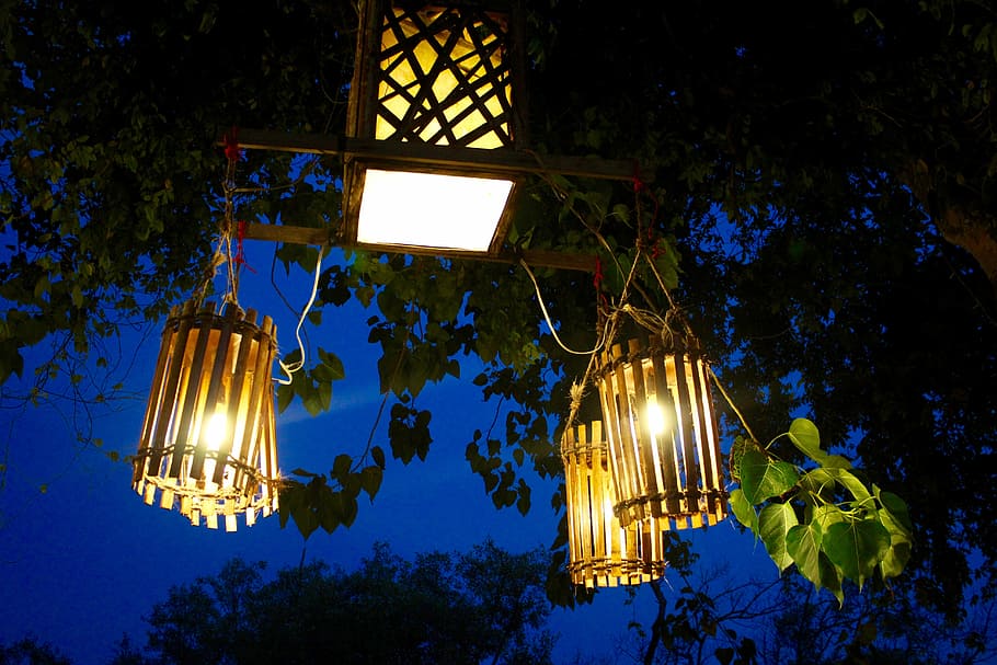lantern, light, lamp, light beam, lighting, night, artfully HD wallpaper
