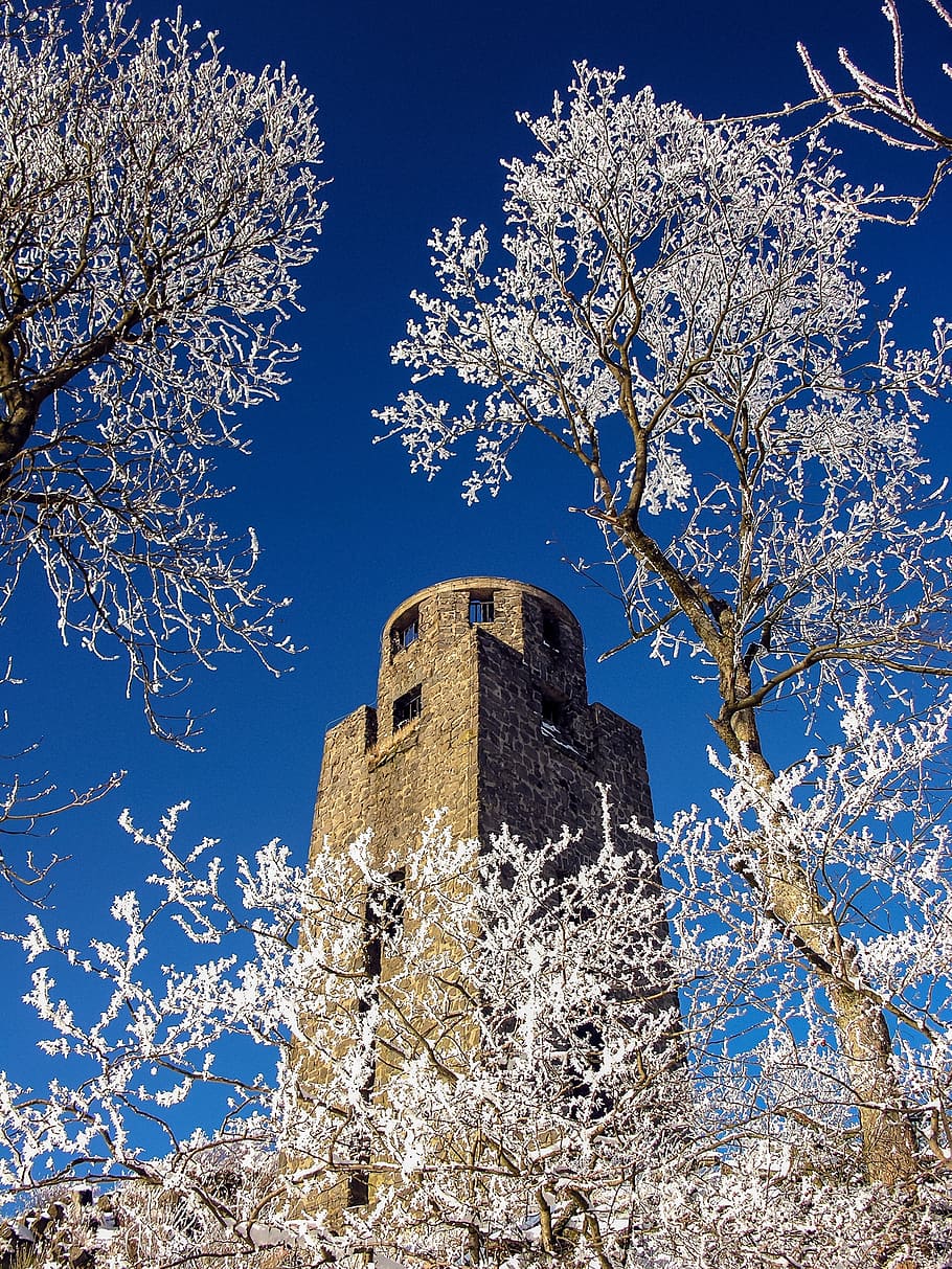 high eight, eifel, winter, tower, monument, germany, snow, romance HD wallpaper