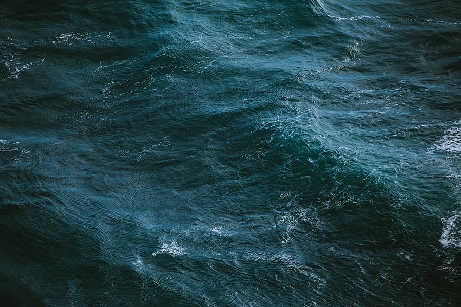 aerial view photography of sea, body of water, open sea, open ocean, HD wallpaper