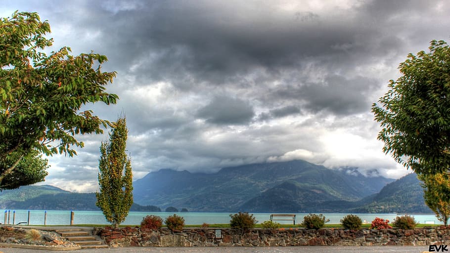 clouds, canada, mountains, landscape, wilderness, scenery, natural HD wallpaper
