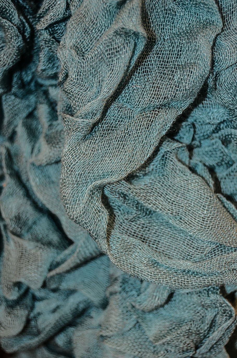 material, web, texture, the background, blue, color, textile HD wallpaper