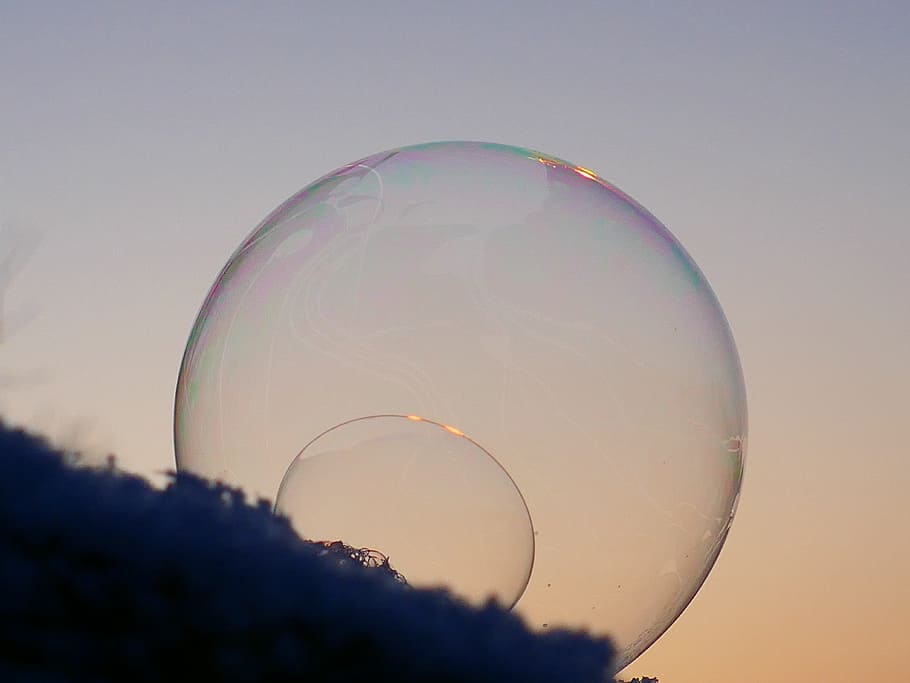 Soap Bubble, Winter, Snow, Wintry, Cold, ball, ze, soap Sud HD wallpaper