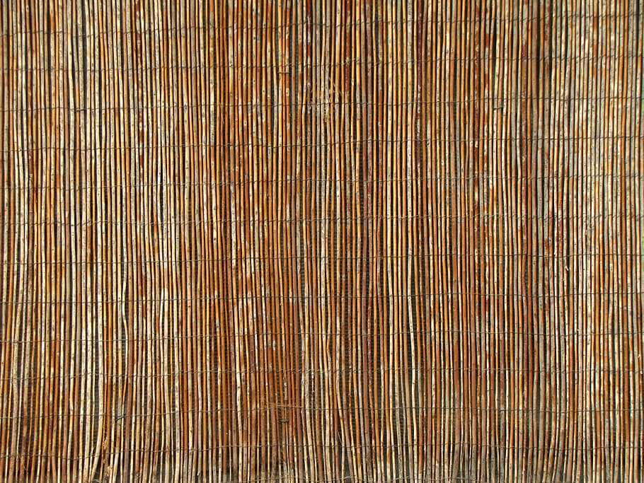close-up photo of brown wall, cane, background, decor, texture HD wallpaper