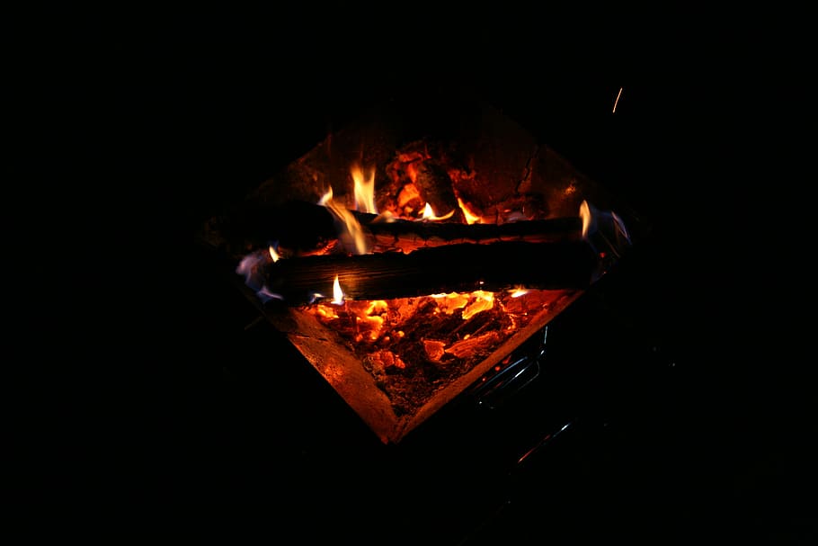 fire, bonfire, camping, heat - temperature, burning, fire - natural phenomenon HD wallpaper