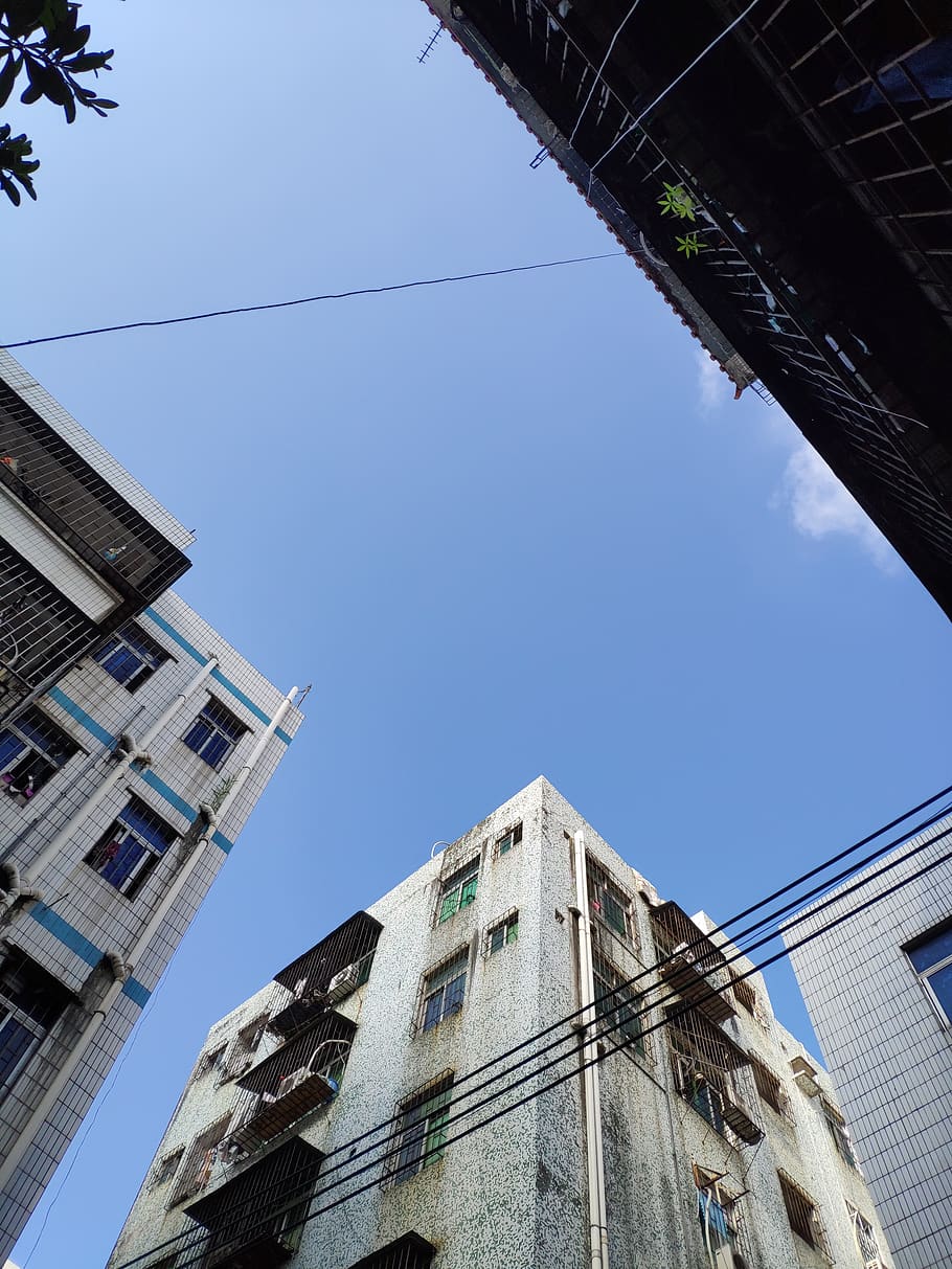 houses, patio, sky, split, architecture, building exterior HD wallpaper