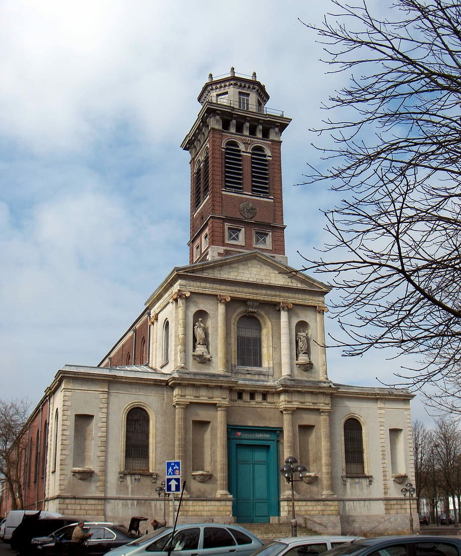 Deconsecrated Church Notre-Dame in Roubaix, France, building, HD wallpaper
