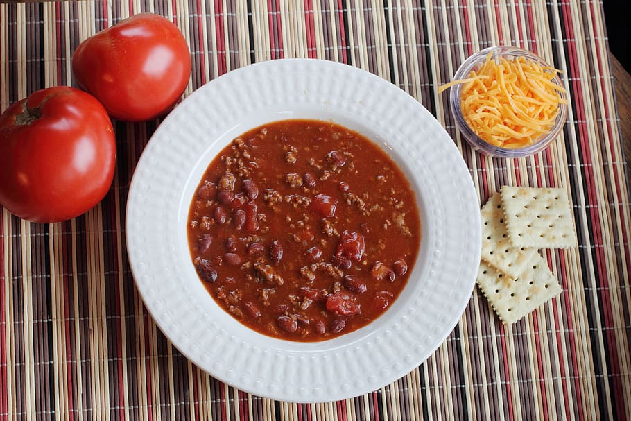 chili con carne, recipe, cooking, food, spicy, fresh, meal, HD wallpaper