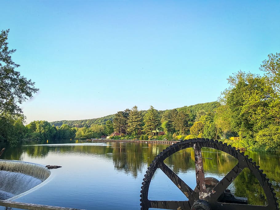 belper, derbyshire, peak district, river, mill, england, countryside, HD wallpaper