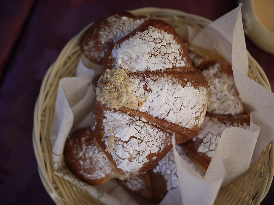 croissant, sicily, breakfast, food, food and drink, close-up HD wallpaper