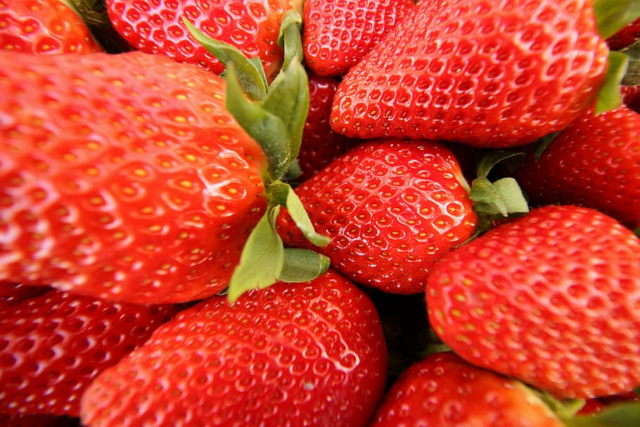 strawberry, fruit, red, texture, huelva, food, freshness, ripe HD wallpaper