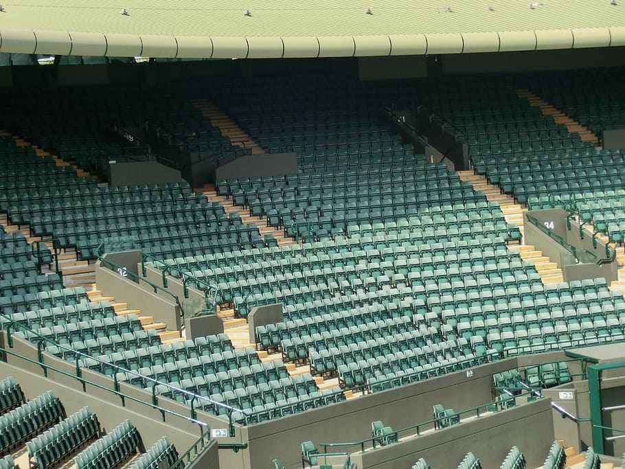 stadium photo, wimbeldon, london, audience, rank, seats, no people HD wallpaper