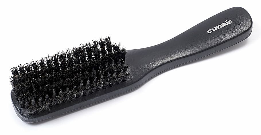 black Conair hair brush, single object, work tool, white background, HD wallpaper