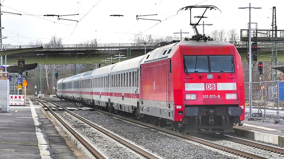 train, railway, transport system, mode of transportation, railroad track HD wallpaper