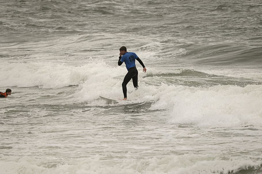 surfing, wave, waves surfing, sea, holiday, water, north sea HD wallpaper