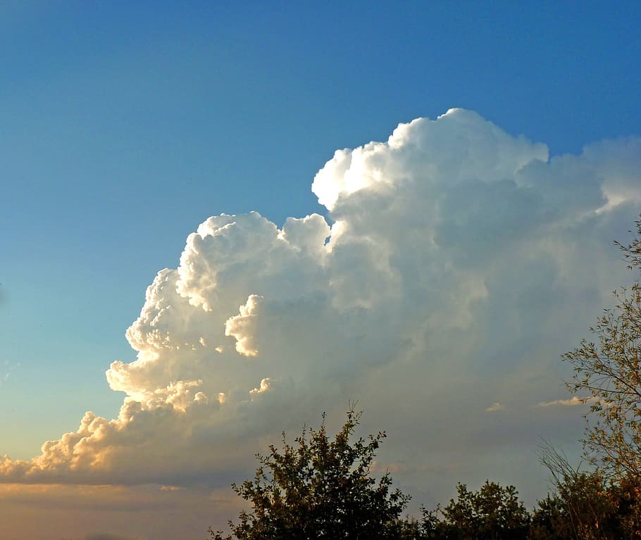 Cloud, Colors, Cumulus, sky, storm, nature, blue, outdoors HD wallpaper