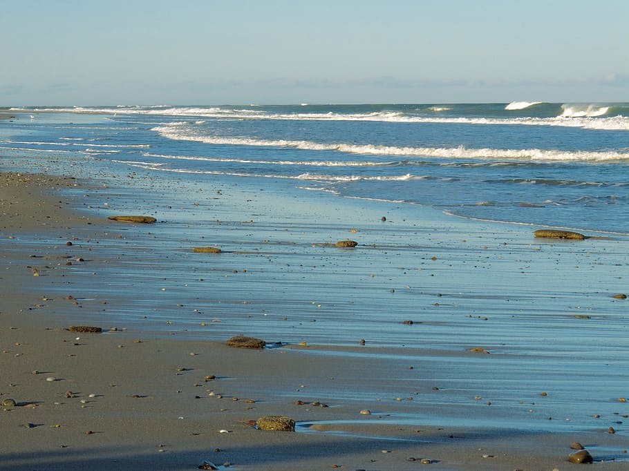 Ocean, Waves, Rock, Sand, Sand, Sea, Sea, Beach, water, nature HD wallpaper