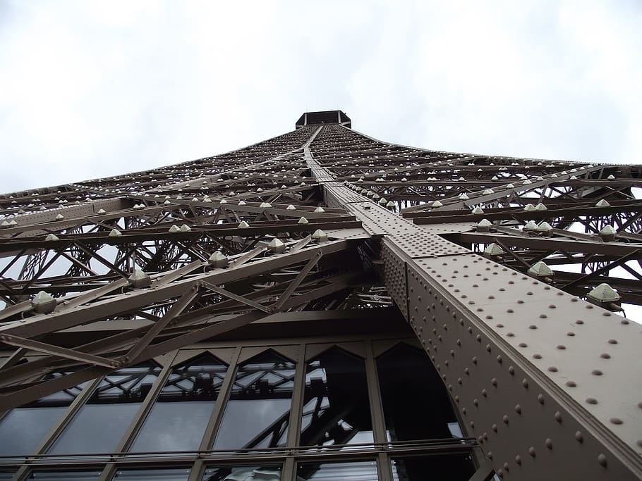 tower, eiffel tower, paris, built structure, architecture, low angle view HD wallpaper