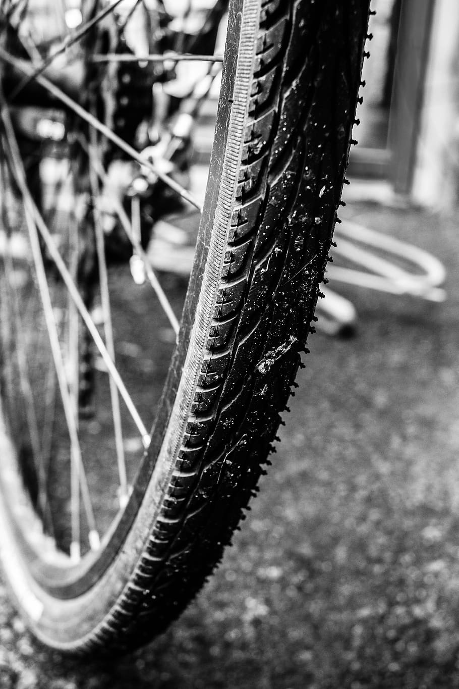 wheel, bike, bicycle, focus on foreground, close-up, day, no people HD wallpaper