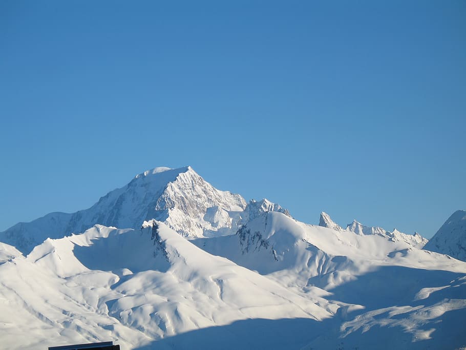 mountains, alps, mont blanc, snow, nature, mountain Peak, winter HD wallpaper