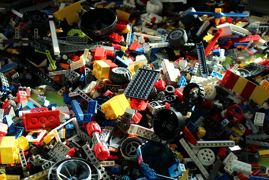 toys, blocks, brick, plastic, lego, large group of objects HD wallpaper