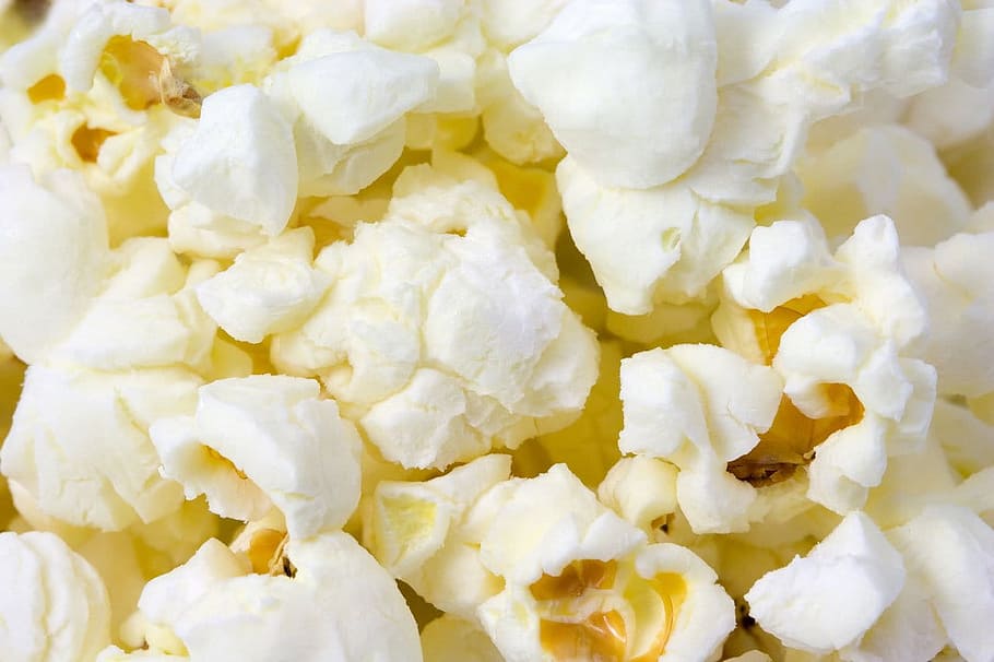 popcorn, food, sweet, cinema, macro, detail, food and drink HD wallpaper
