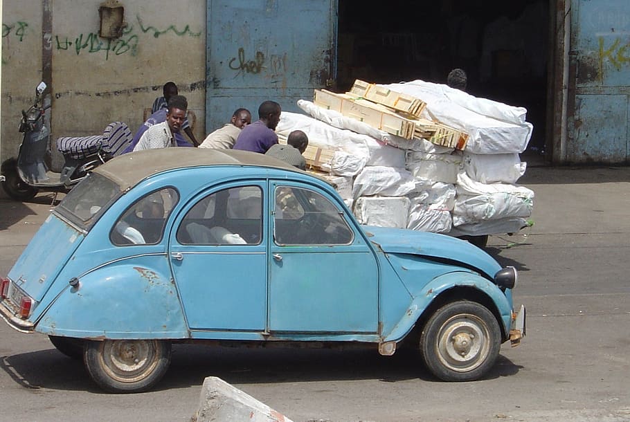 car, blue, kalyanram, djibouti, africa, old, street, cuba, havana, HD wallpaper