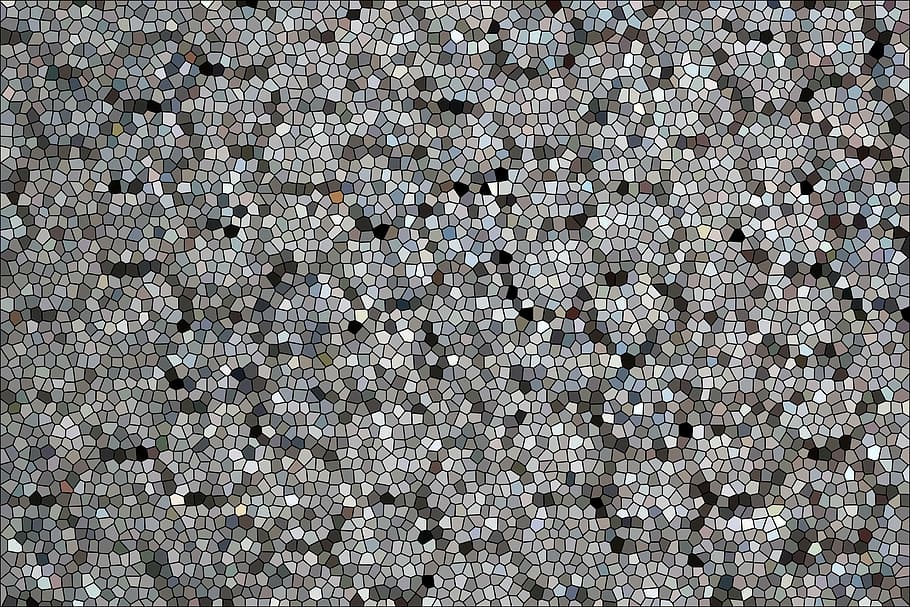 gray and black stone pebbles, mosaic, stones, structure, pattern HD wallpaper