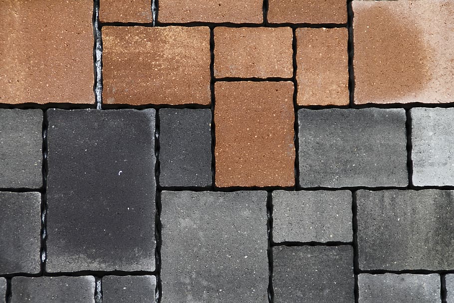 gray and brown concrete bricks, stone, background, texture HD wallpaper