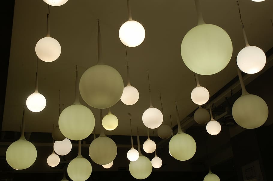 light, white, ceiling, light and shade, decoration, electric Lamp HD wallpaper