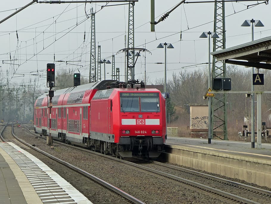 Db, Deutsche Bahn, Railway, Br146, electric locomotive, main line, HD wallpaper