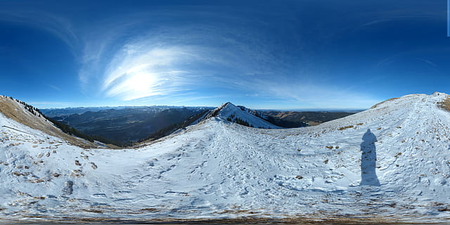 snow covered hills during day, Winter, Panorama, Mountains HD wallpaper