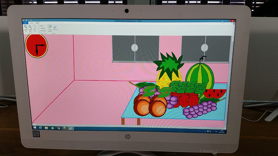 paint, fruit, draw, computer, technology, no people, communication HD wallpaper
